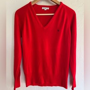 Christian Dior vintage red V neck sweater
